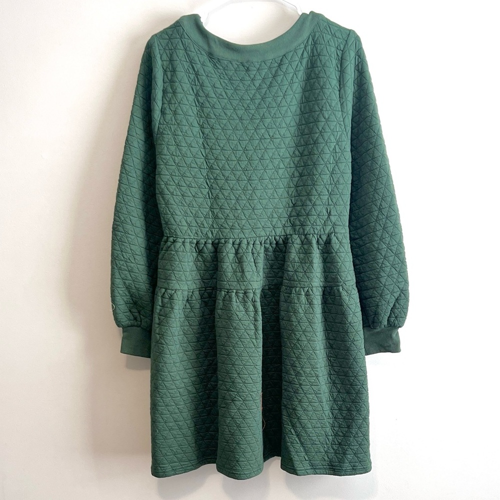 NWT Jodifl Long Sleeve Button Down Textured Quilted Dress - Picture 2 of 5